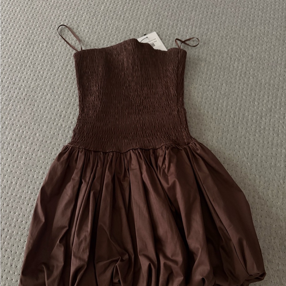 Princess Polly Chocolate Brown Bubble Dress